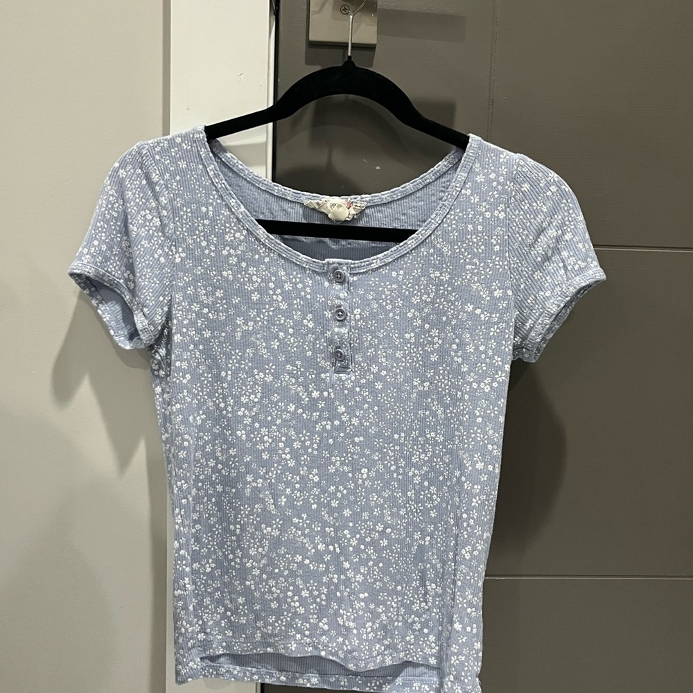Floral Blue Women's Top